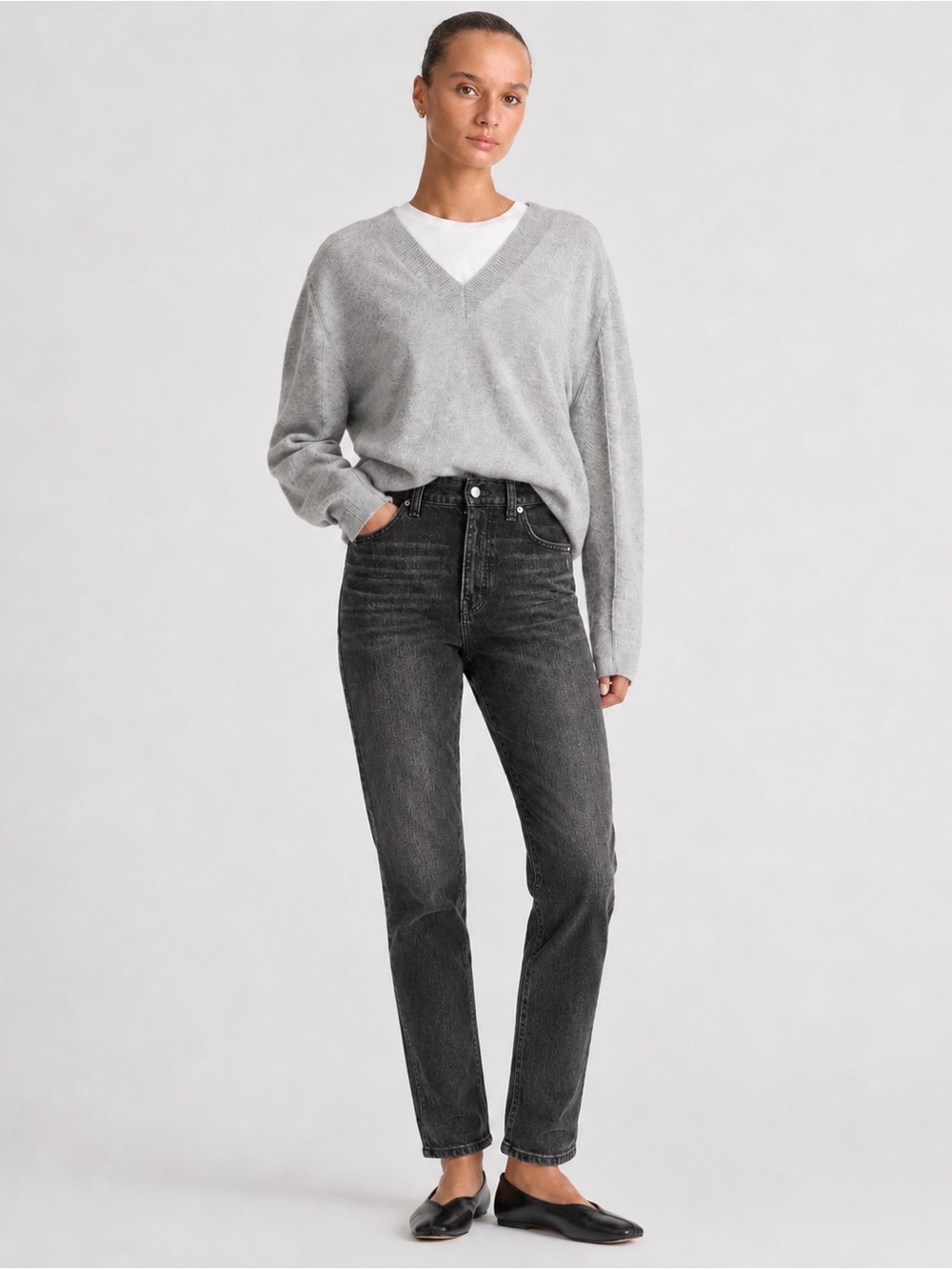 MADEWELL Black washed out Premium Vintage Skinny HighRise jeans Magic pockets